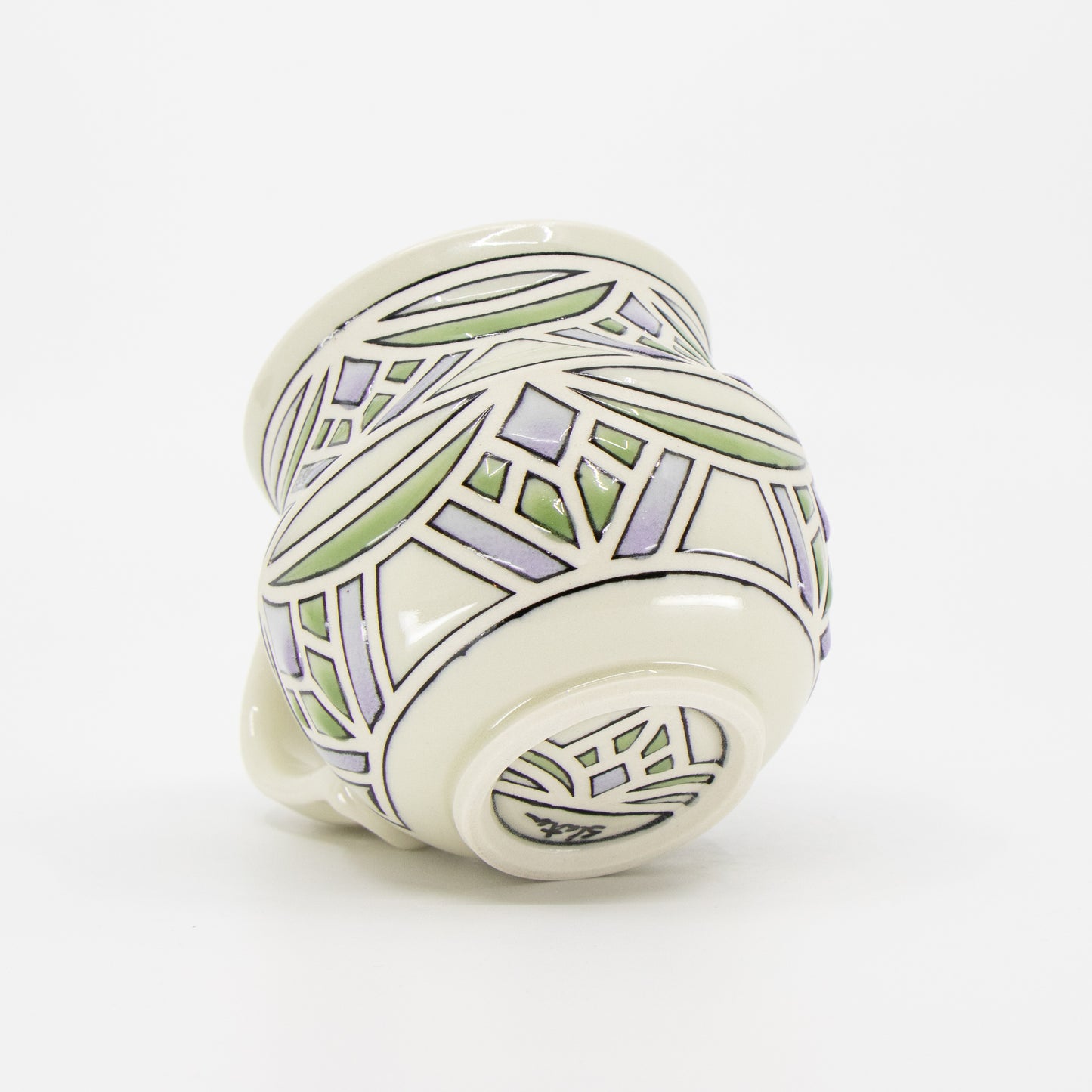 Stained Glass Mug in Cream