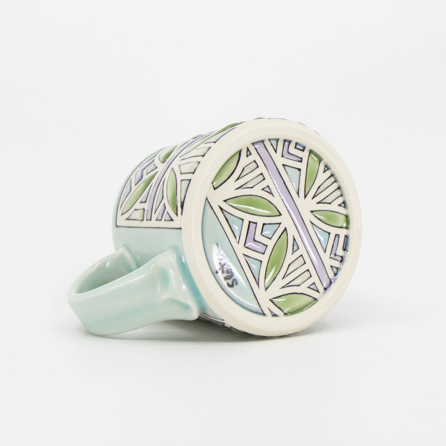 Stained Glass Mug in Celadon #2