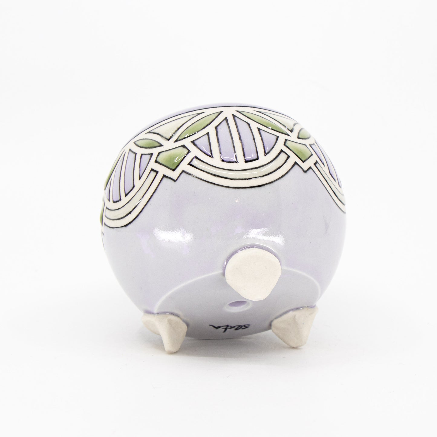 Stained Glass Footed Planter in Alexandrite