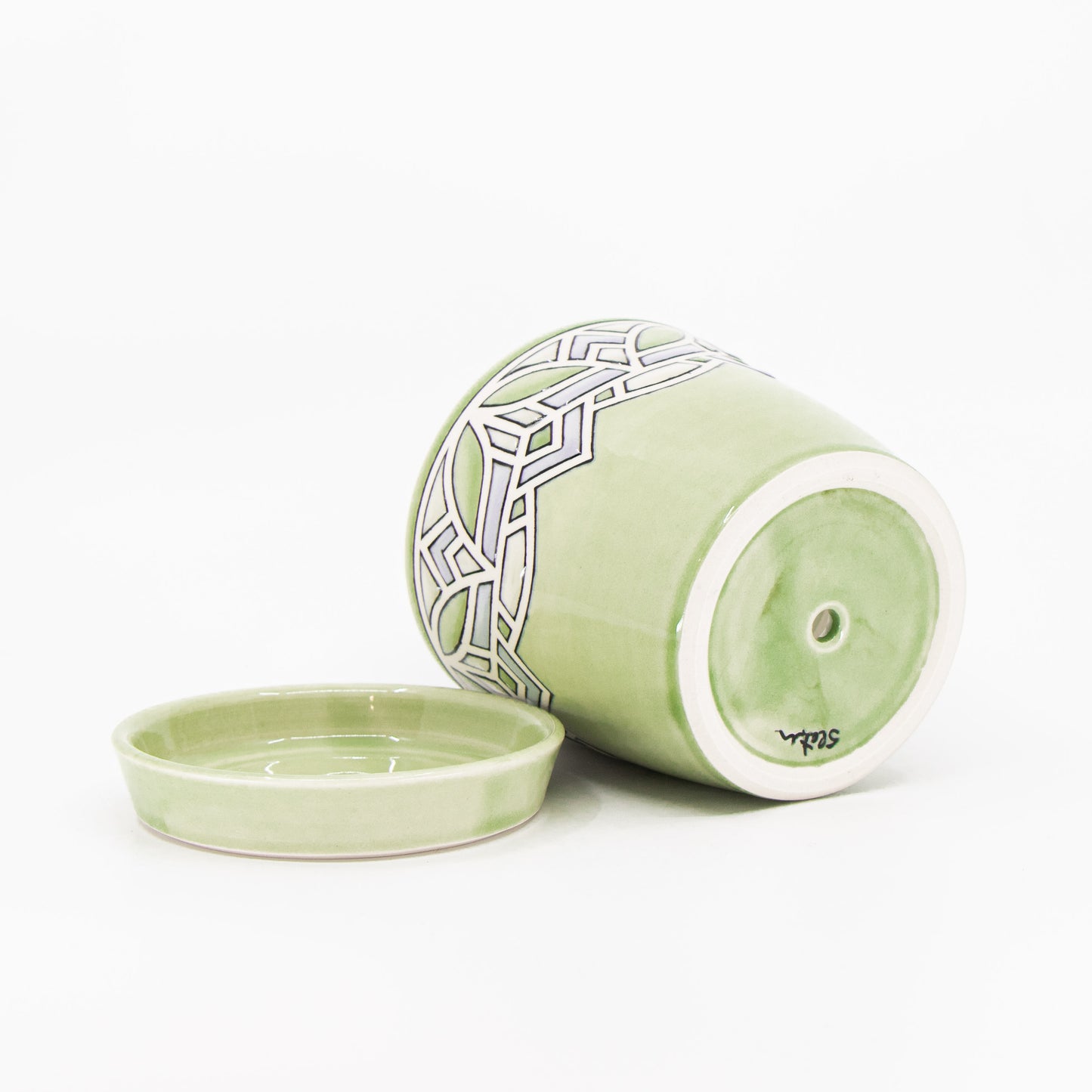 Stained Glass Planter in Peridot