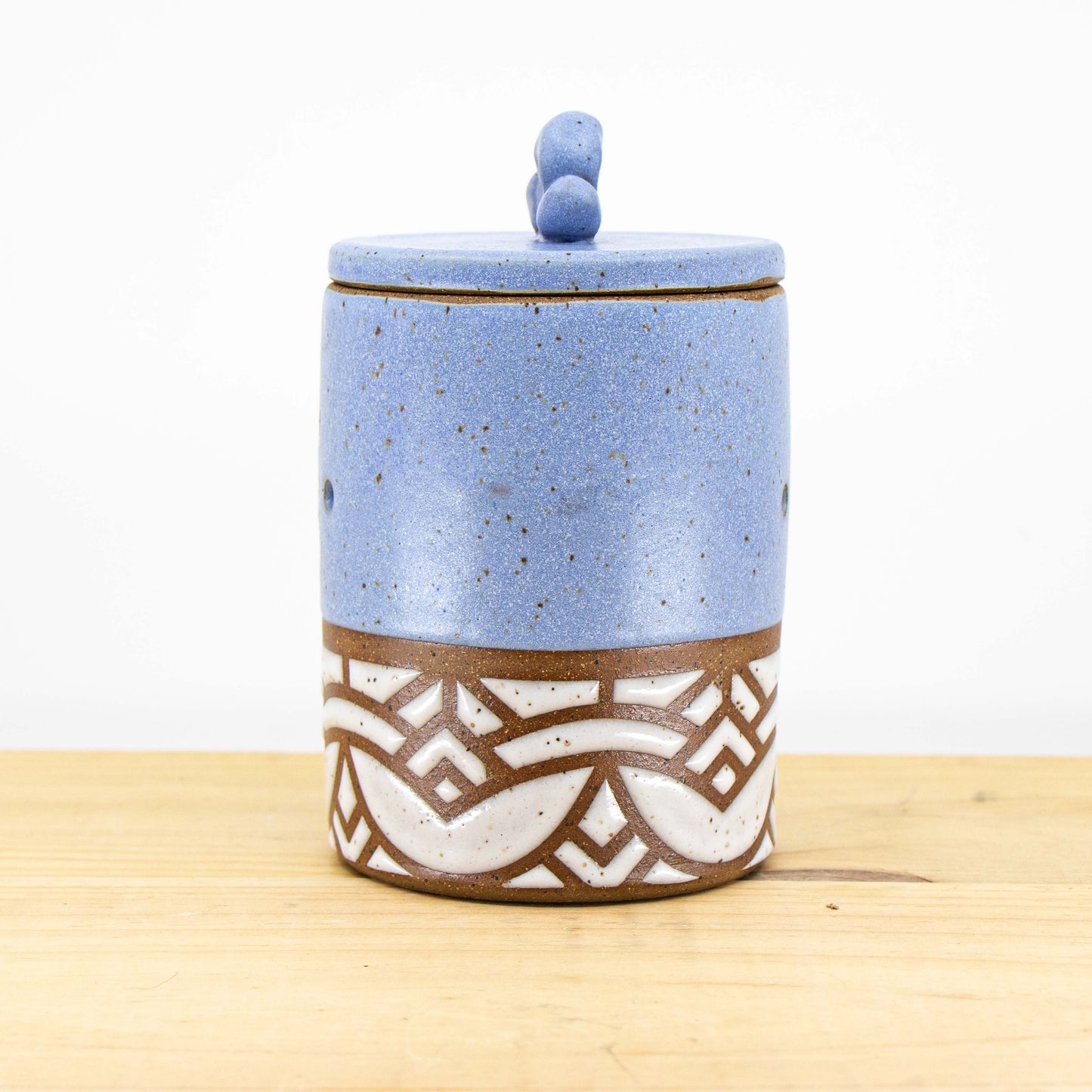 Periwinkle Garlic Jar