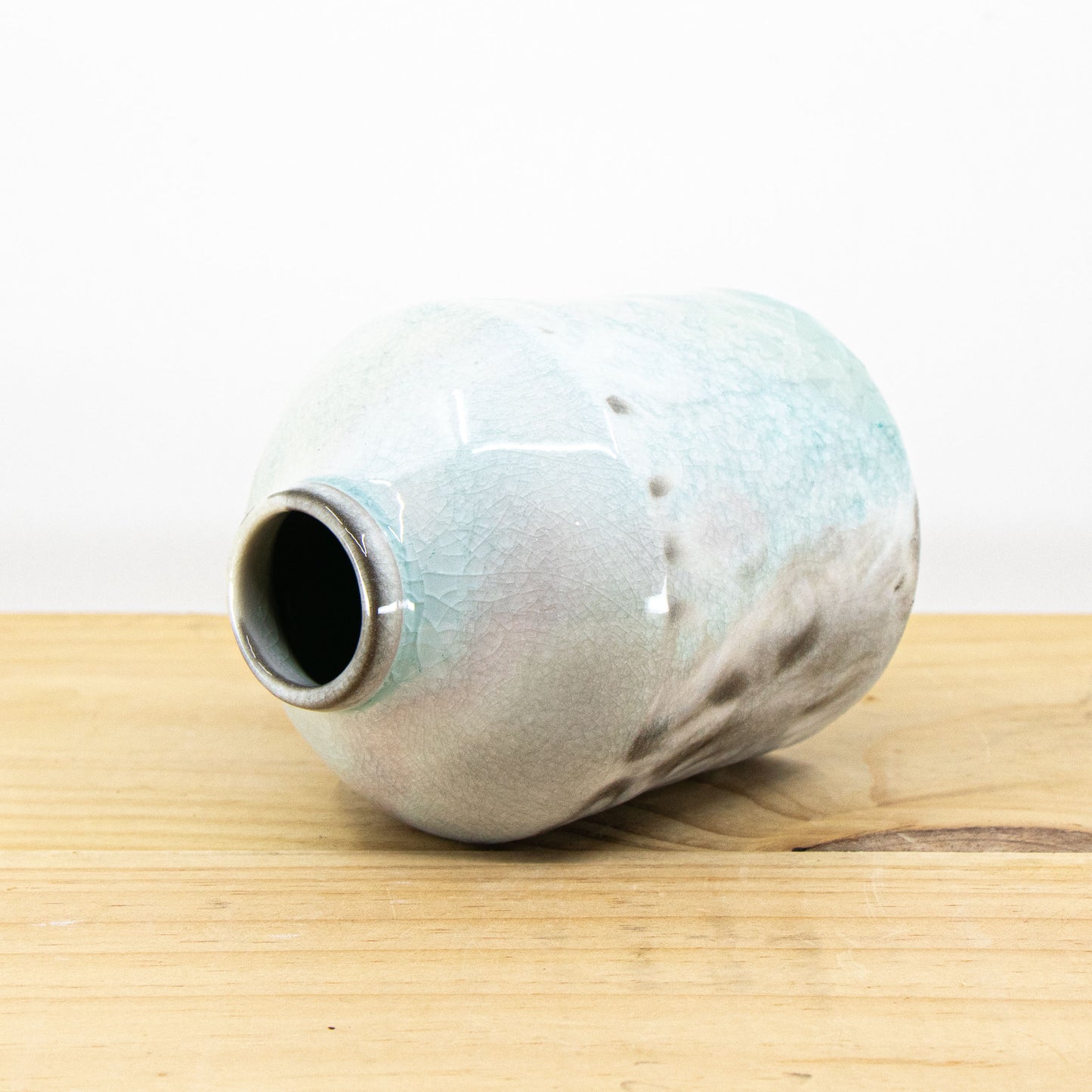Soda-Fired Bud Vase in Celadon