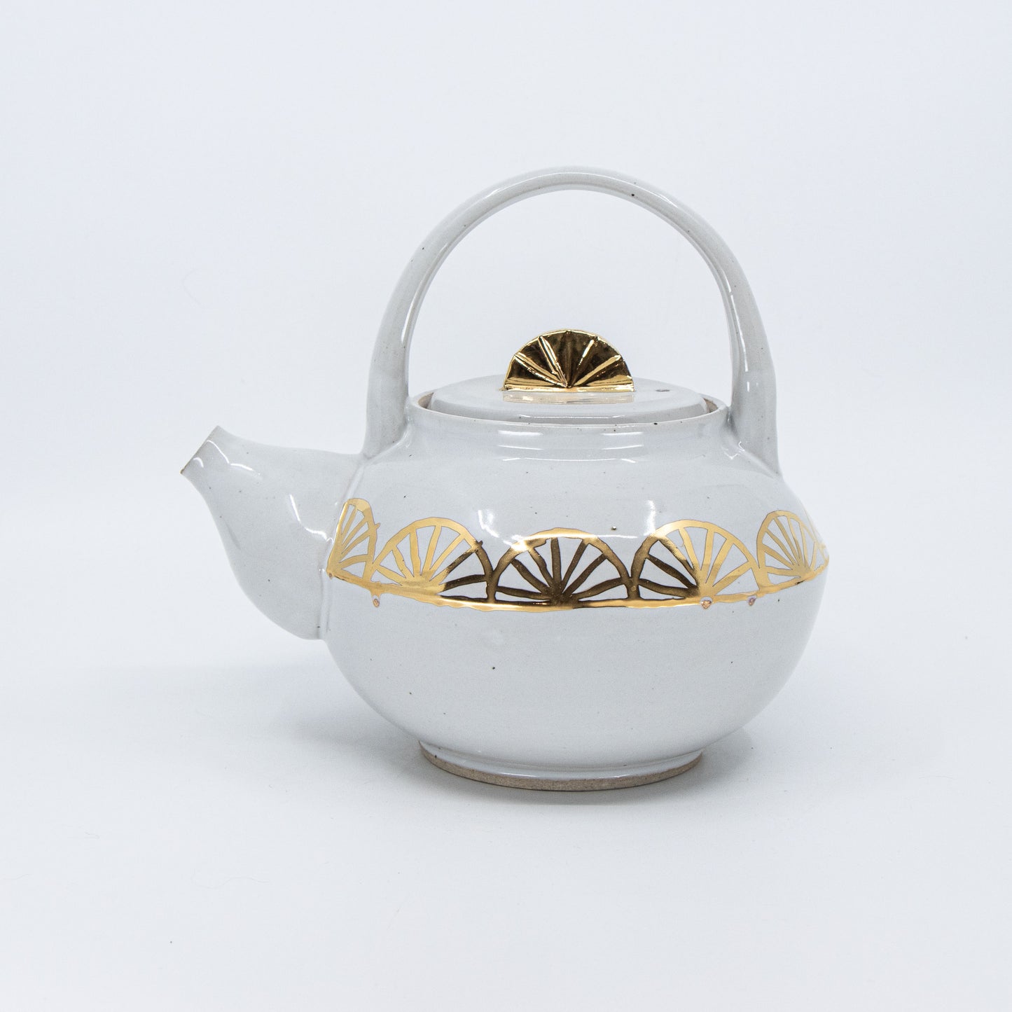 White and Gold Art Deco Teapot *Second*