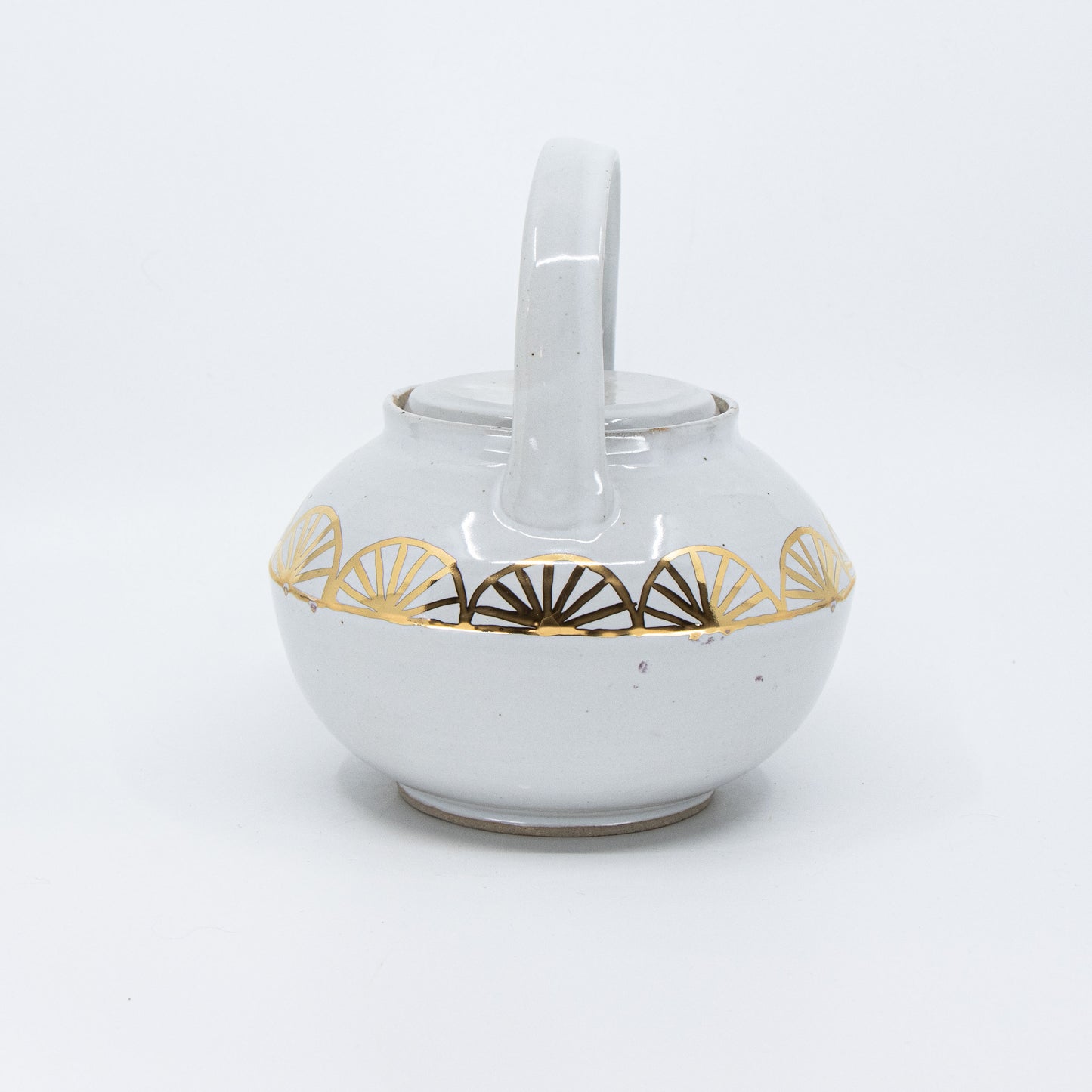 White and Gold Art Deco Teapot *Second*