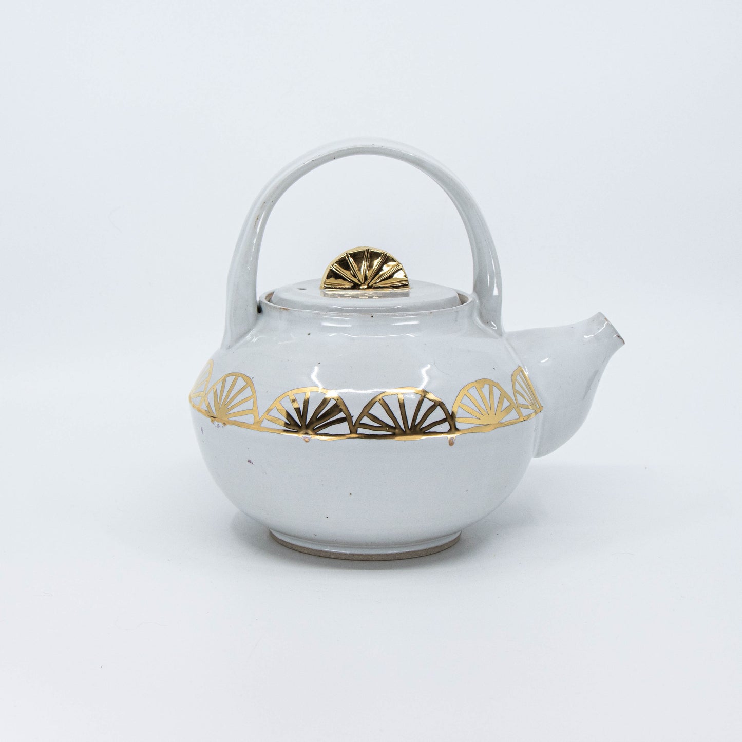 White and Gold Art Deco Teapot *Second*