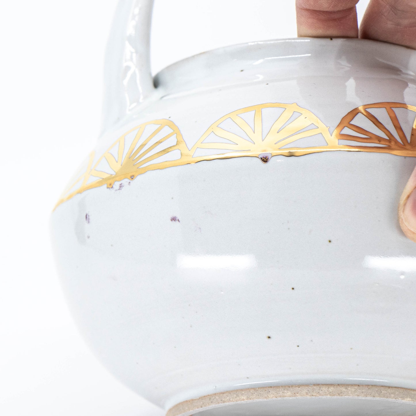 White and Gold Art Deco Teapot *Second*
