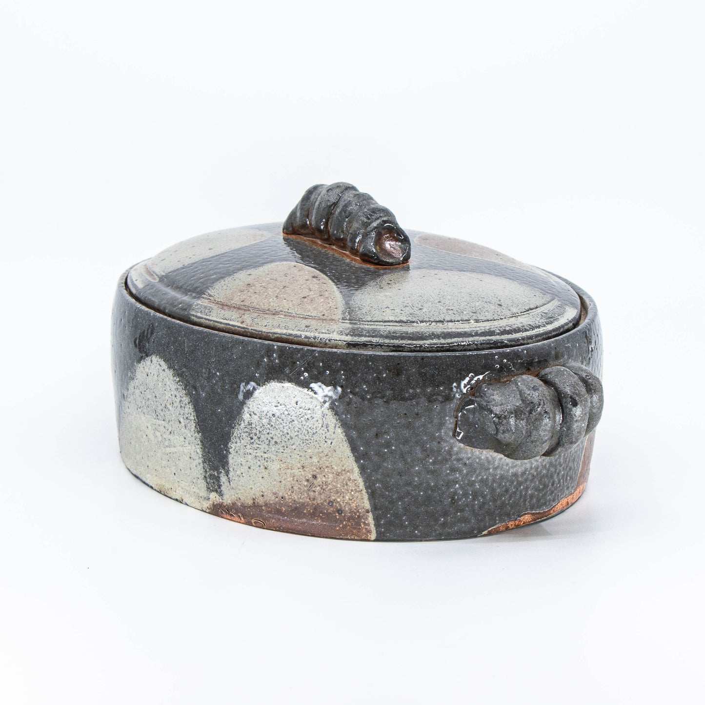 Soda-Fired Lidded Oval Dish *Second*