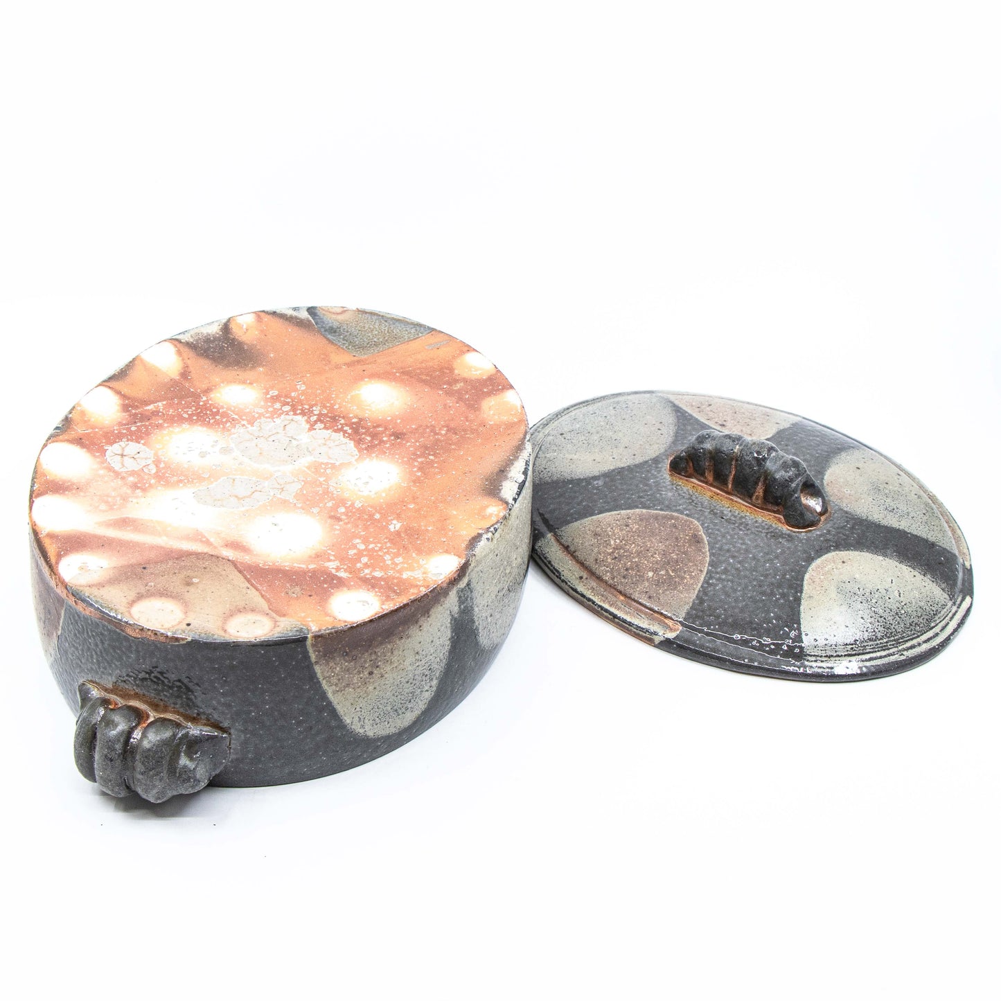 Soda-Fired Lidded Oval Dish *Second*