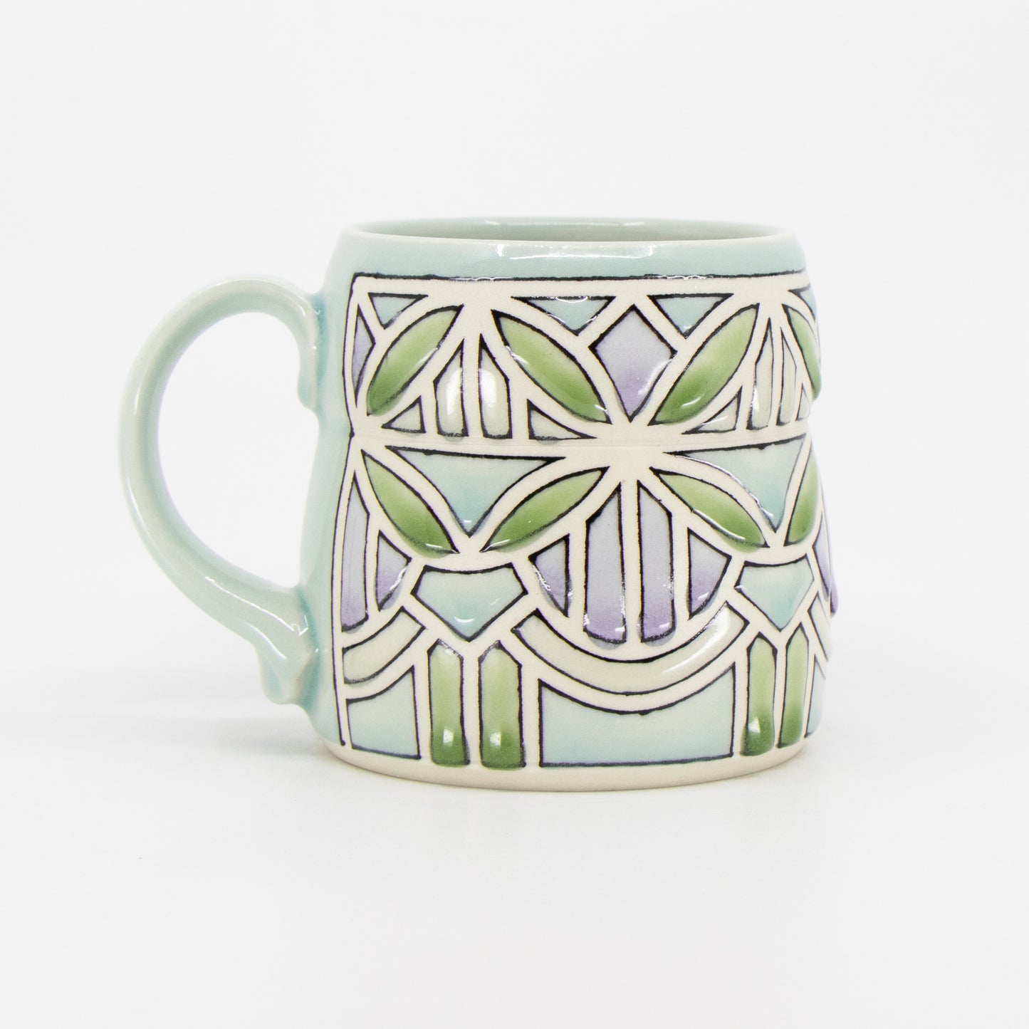 Stained Glass Mug in Celadon #1