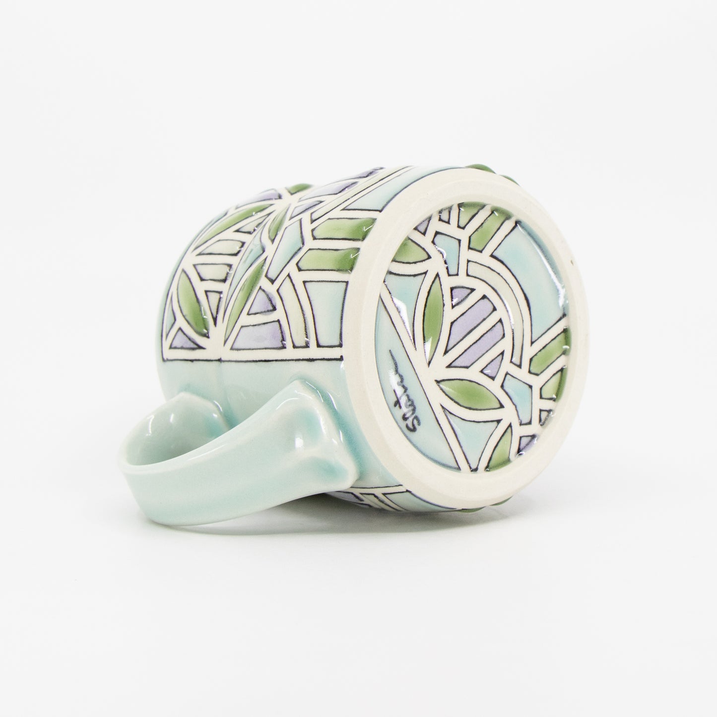 Stained Glass Mug in Celadon #1