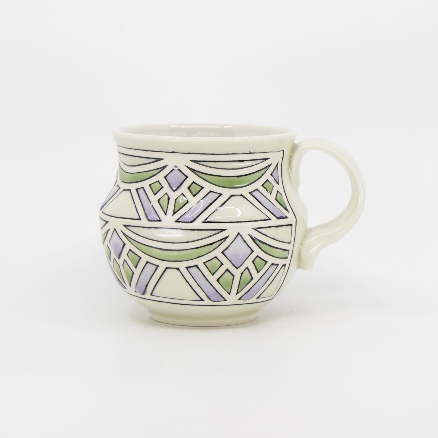 Stained Glass Mug in Cream