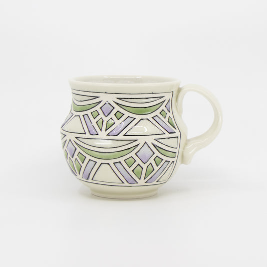 Stained Glass Mug in Cream