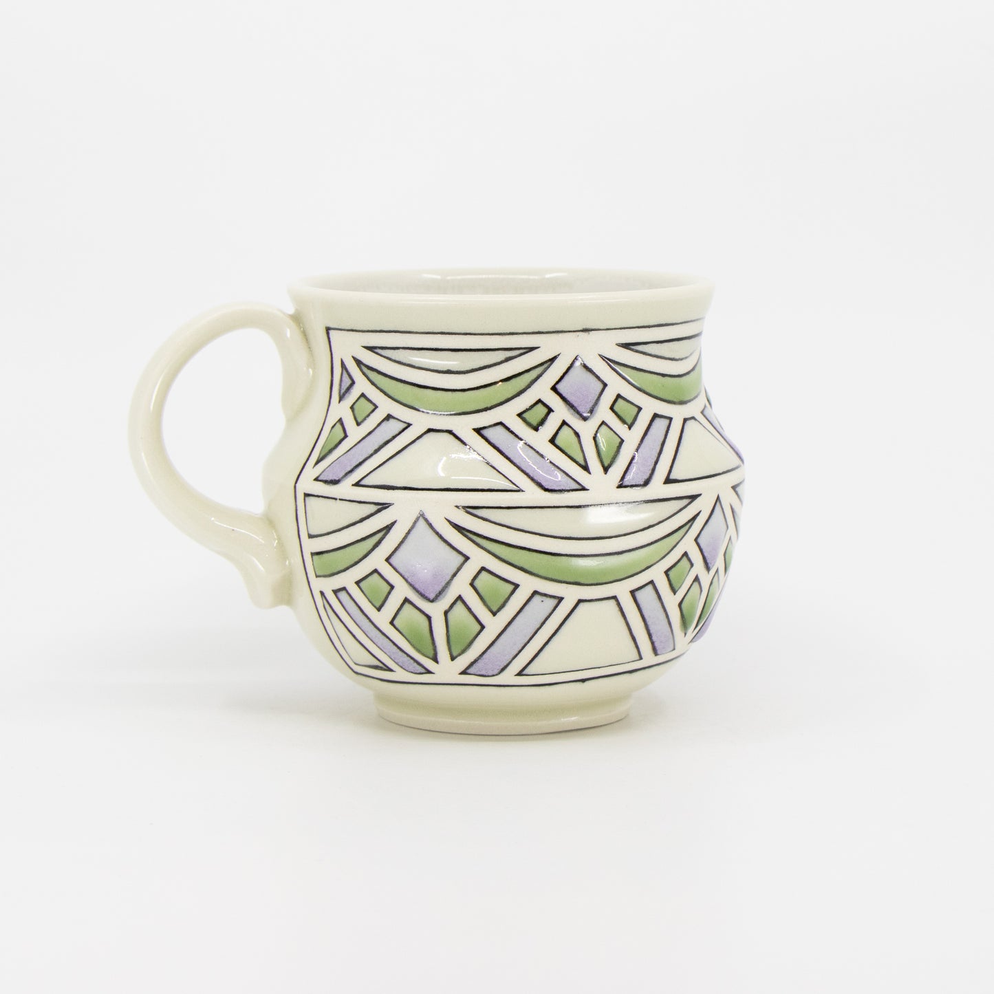 Stained Glass Mug in Cream