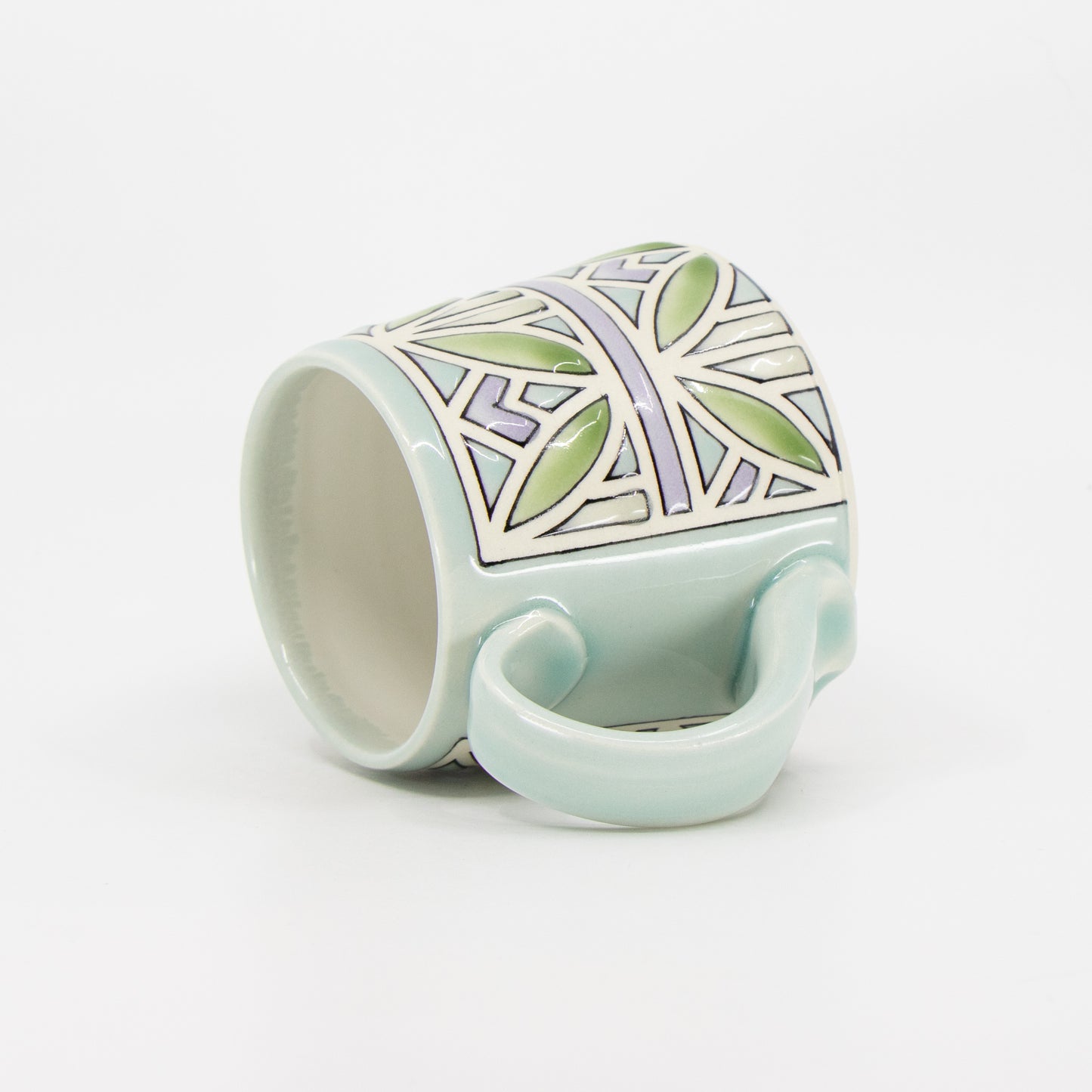 Stained Glass Mug in Celadon #2