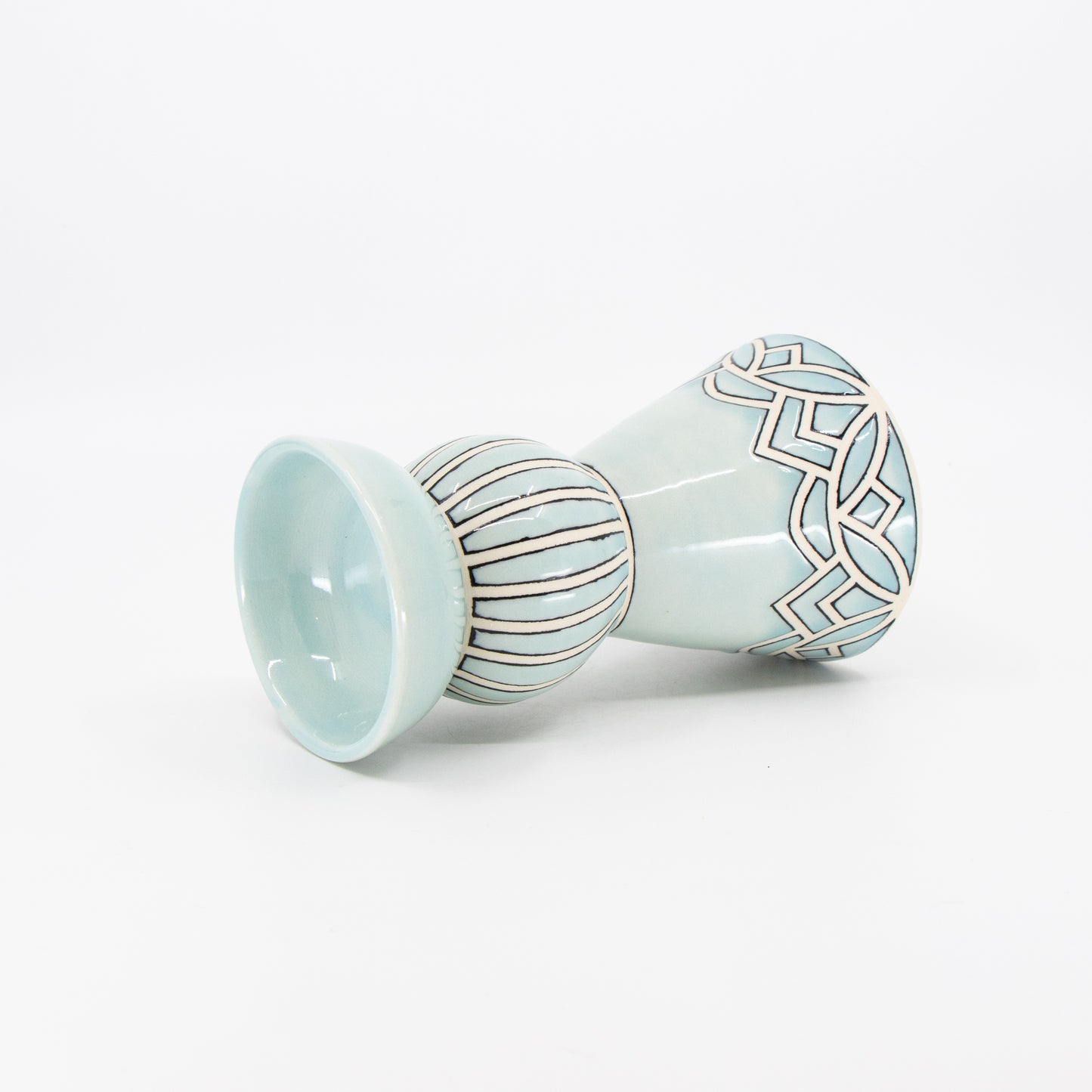 Pillar Candle Holder in Celadon
