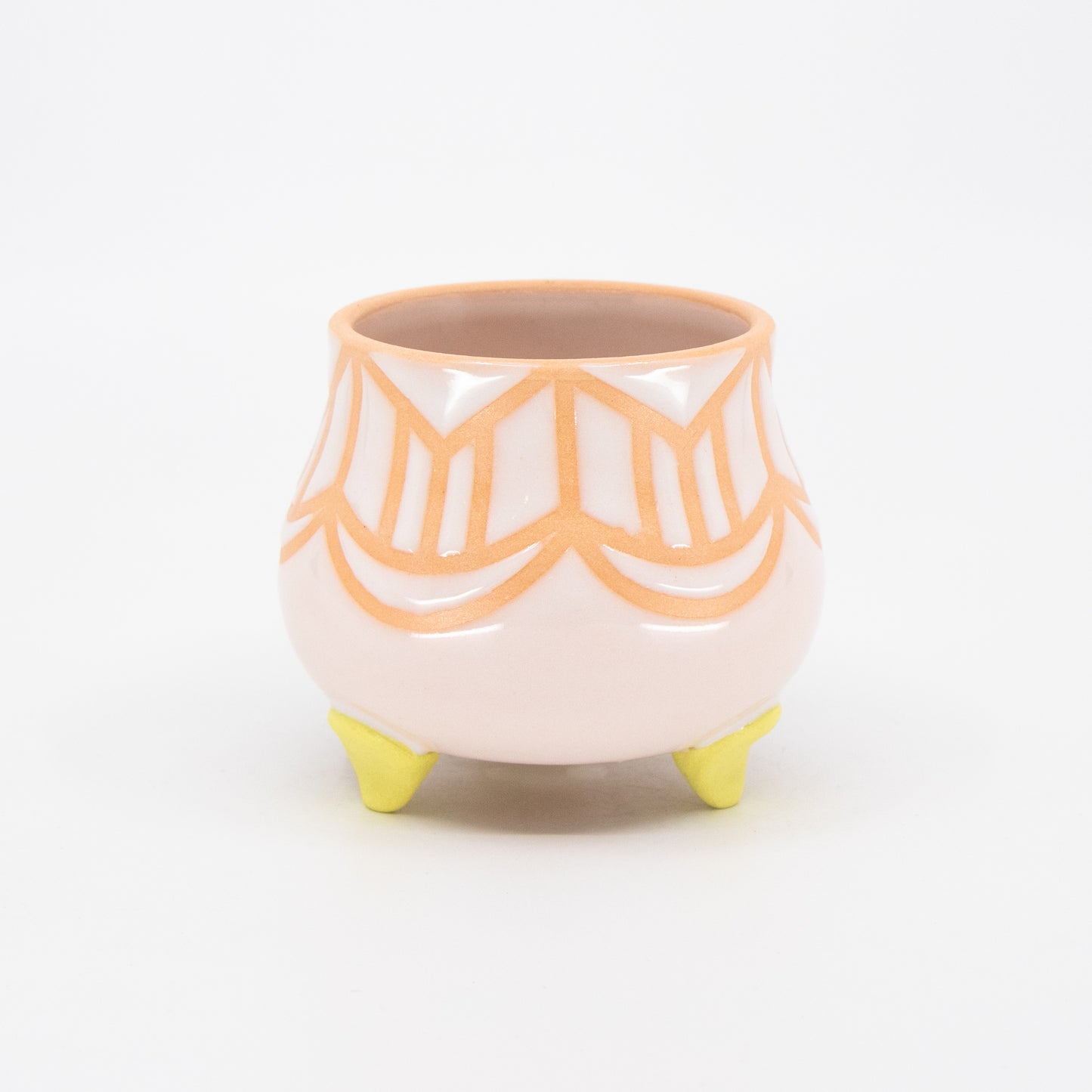 Small Footed Planter in Citrus