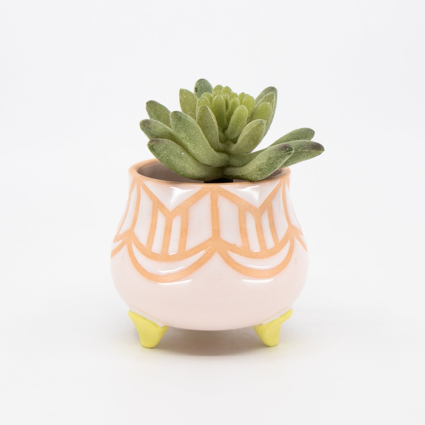 Small Footed Planter in Citrus