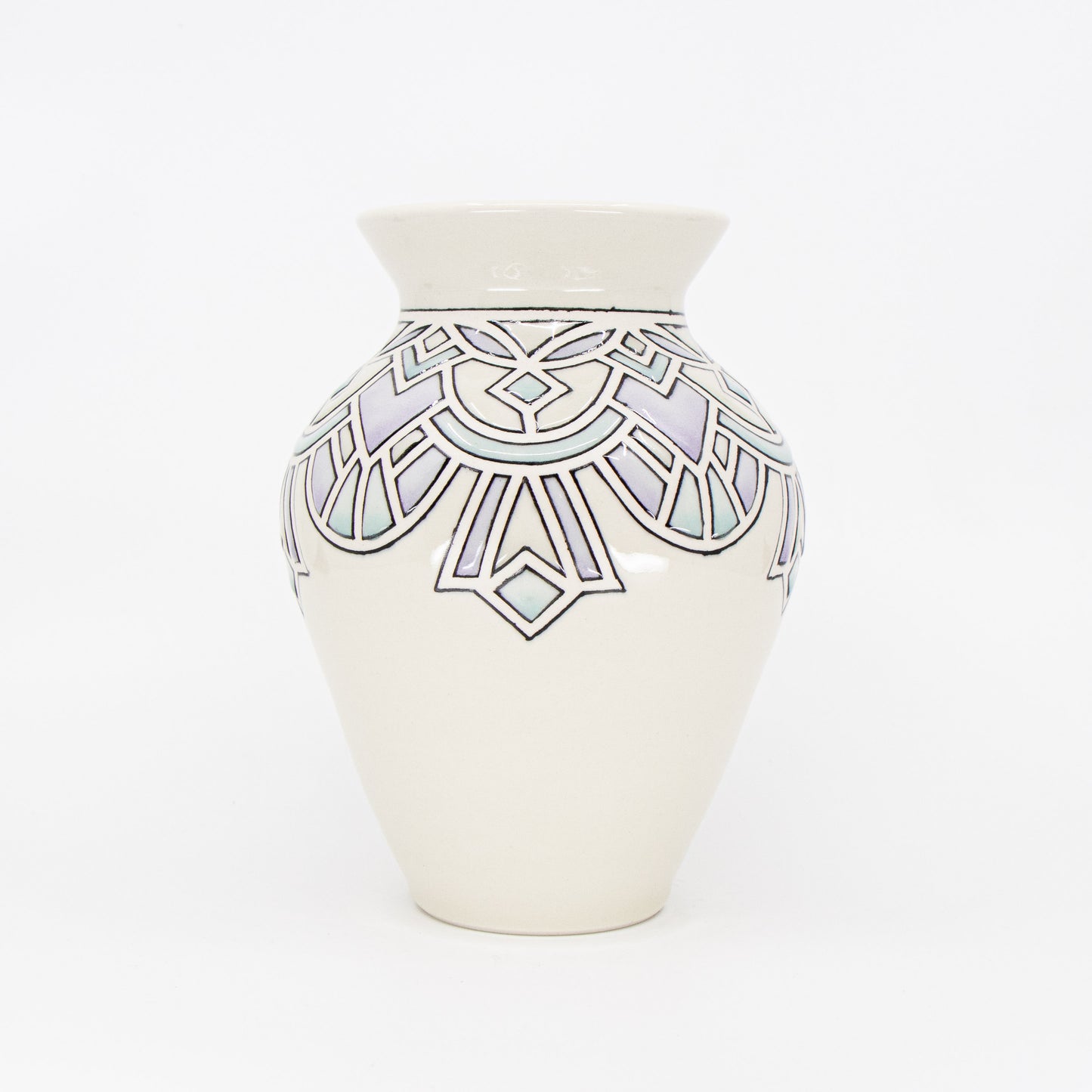 Large Stained Glass Vase