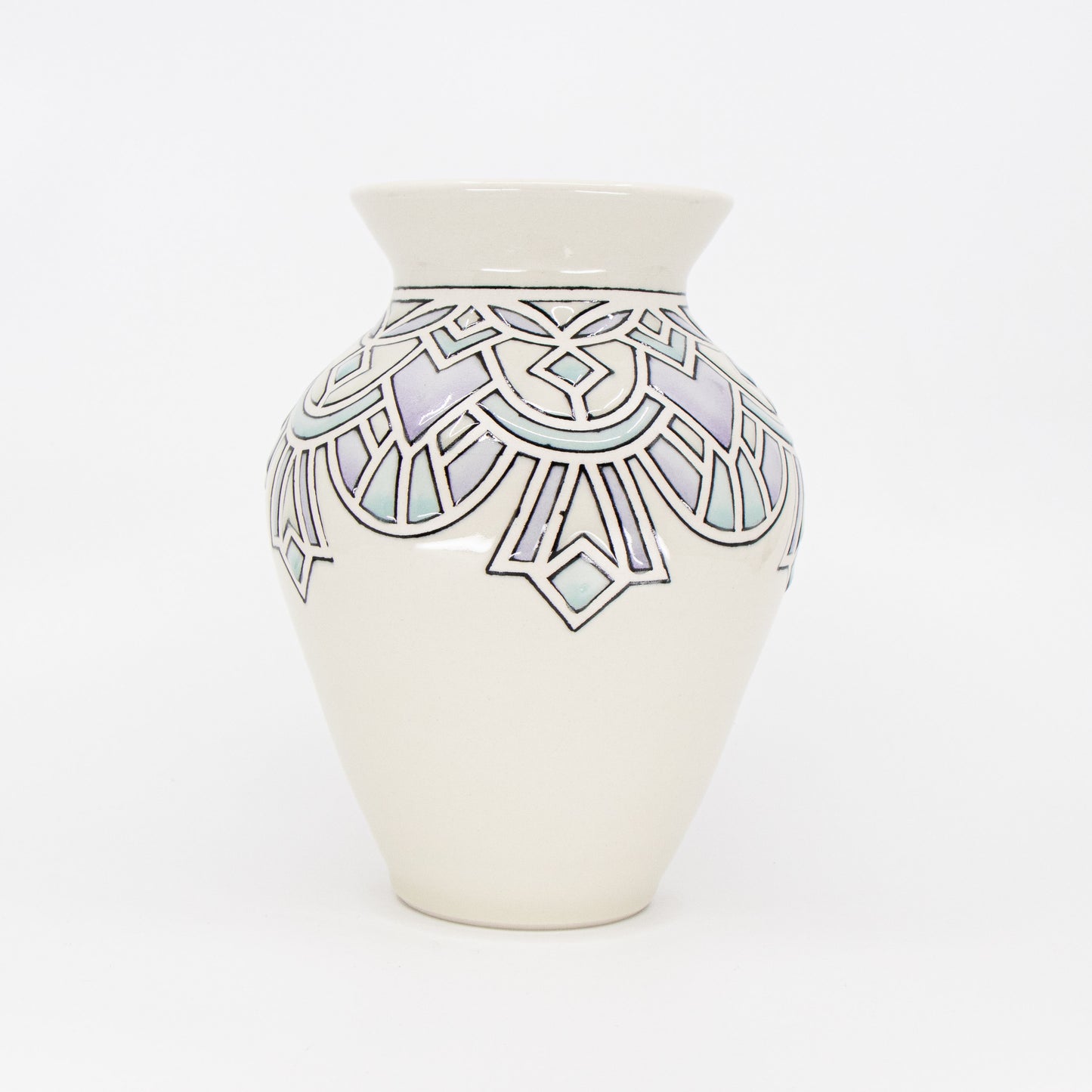 Large Stained Glass Vase