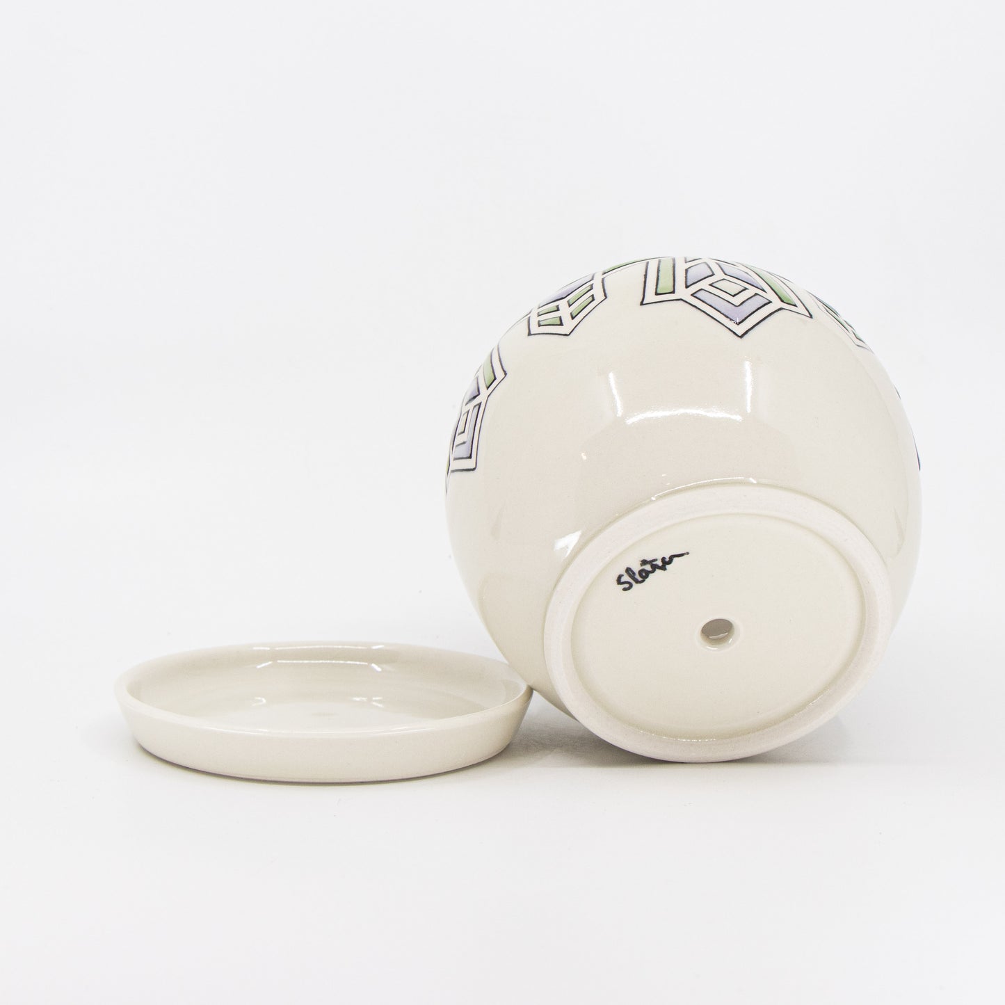 Stained Glass Globe Planter