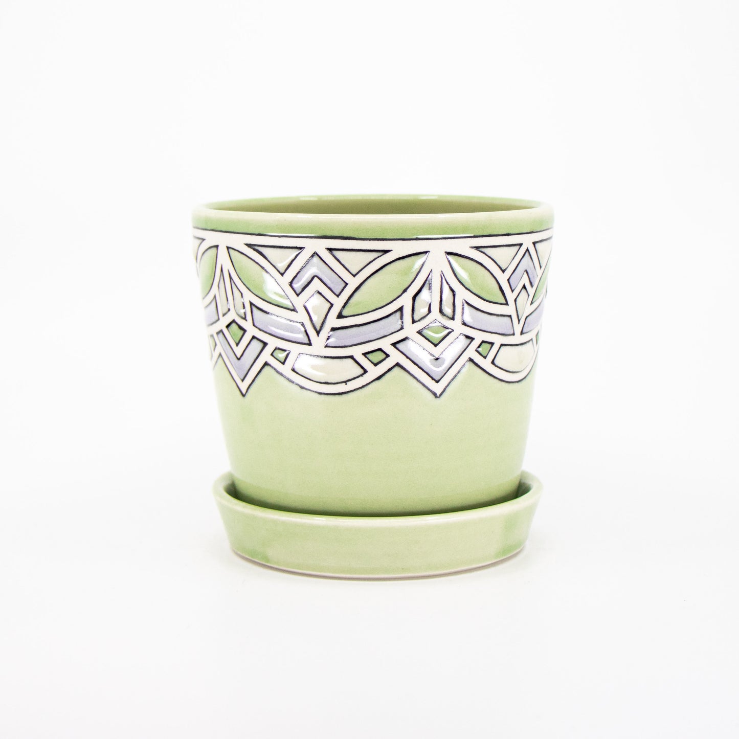 Stained Glass Planter in Peridot