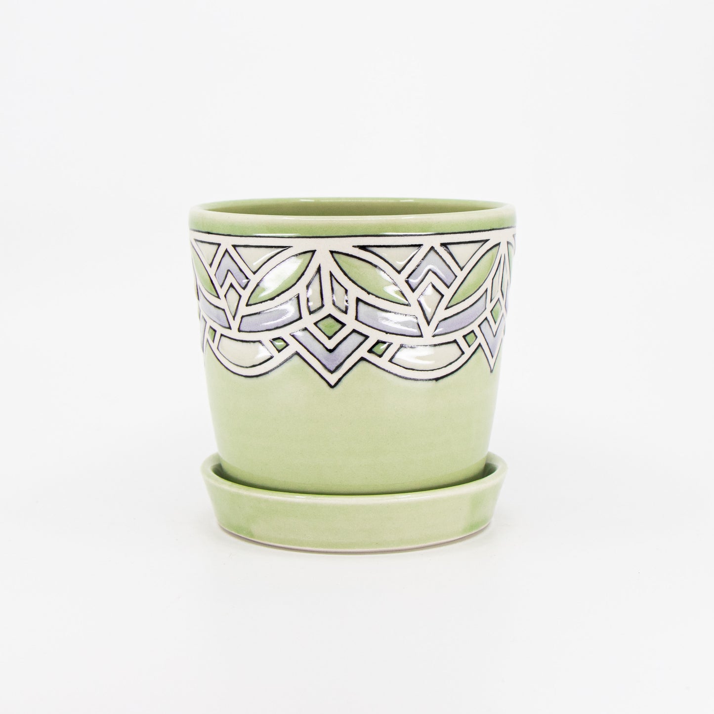 Stained Glass Planter in Peridot