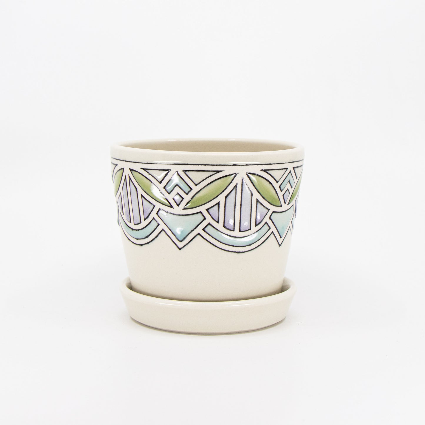 Stained Glass Planter in Clear