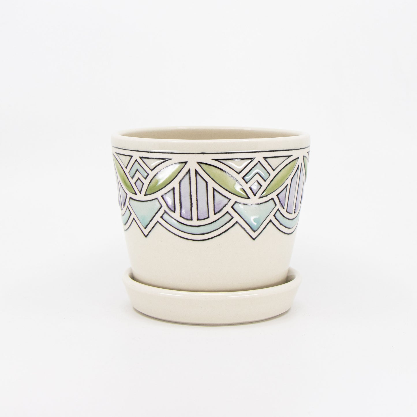 Stained Glass Planter in Clear