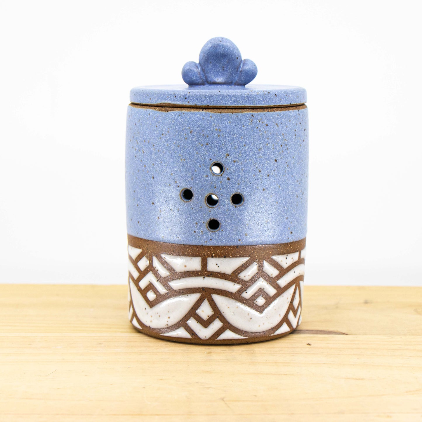 Periwinkle Garlic Jar