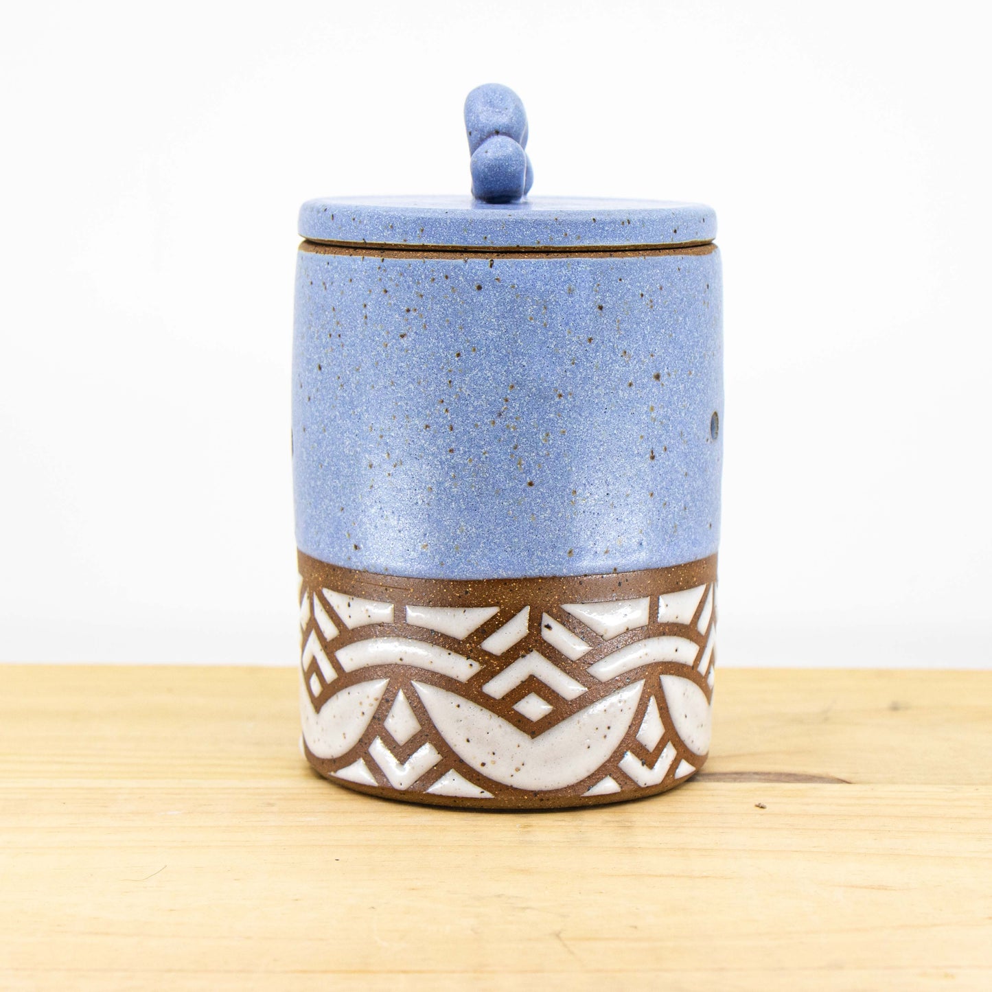 Periwinkle Garlic Jar