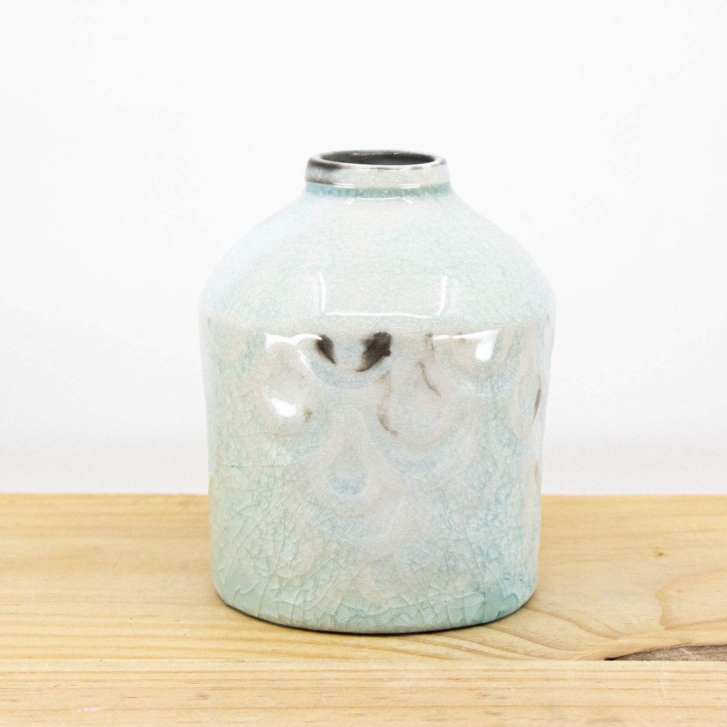 Soda-Fired Bud Vase in Celadon