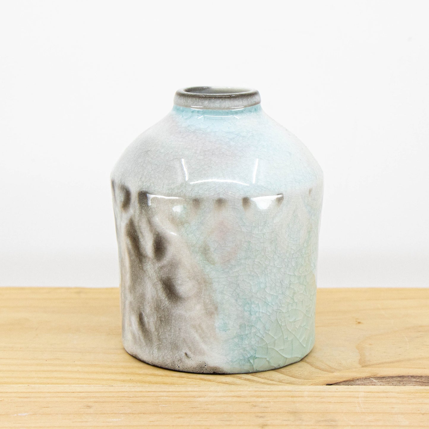 Soda-Fired Bud Vase in Celadon