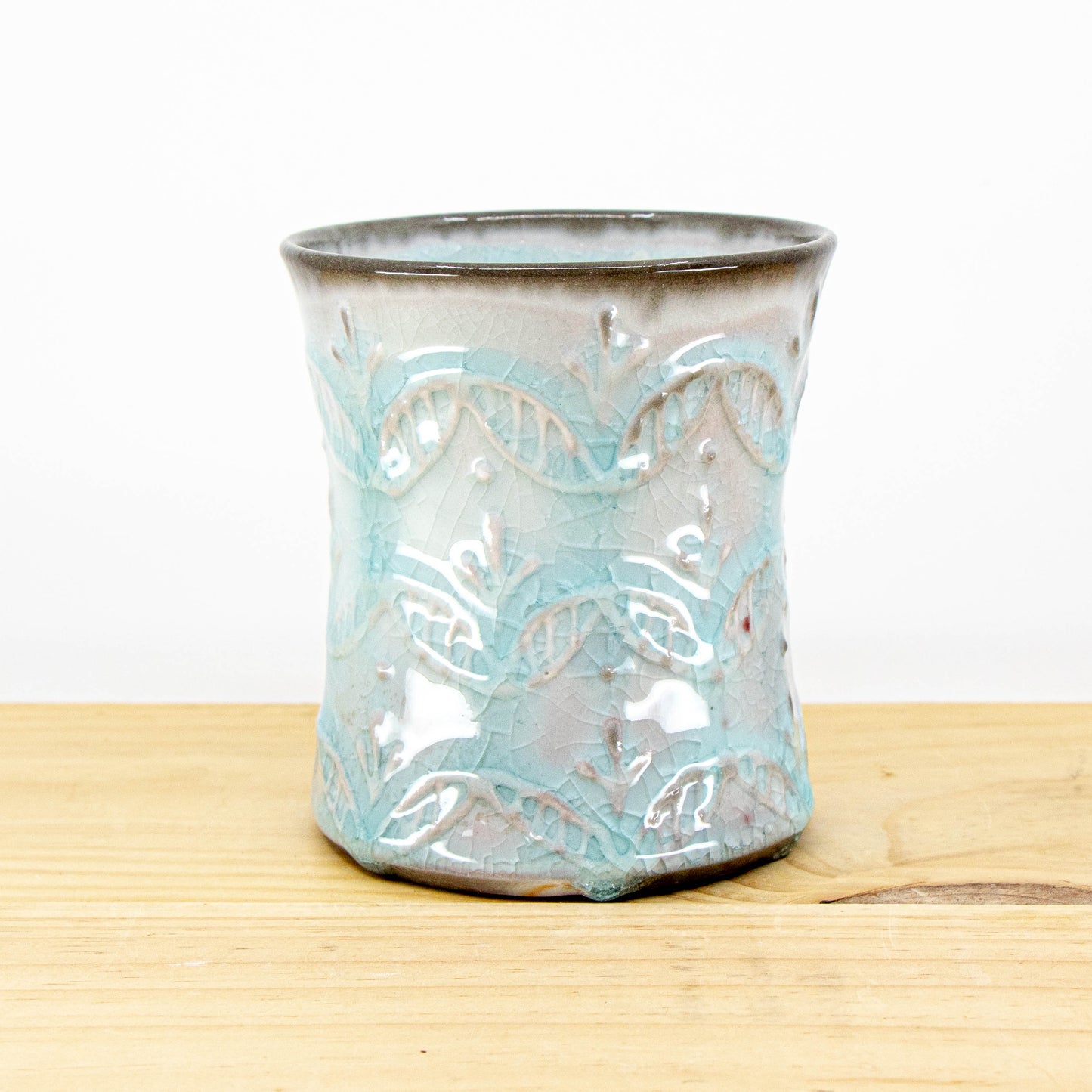 Soda-Fired Slip-Trailed Cup
