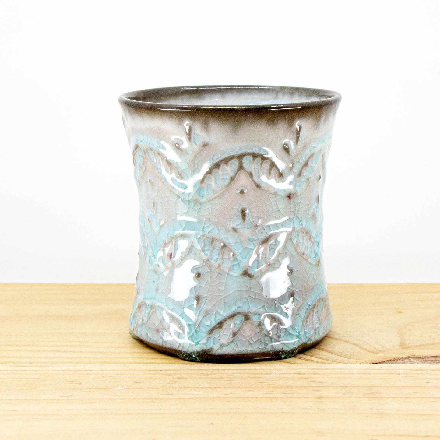 Soda-Fired Slip-Trailed Cup