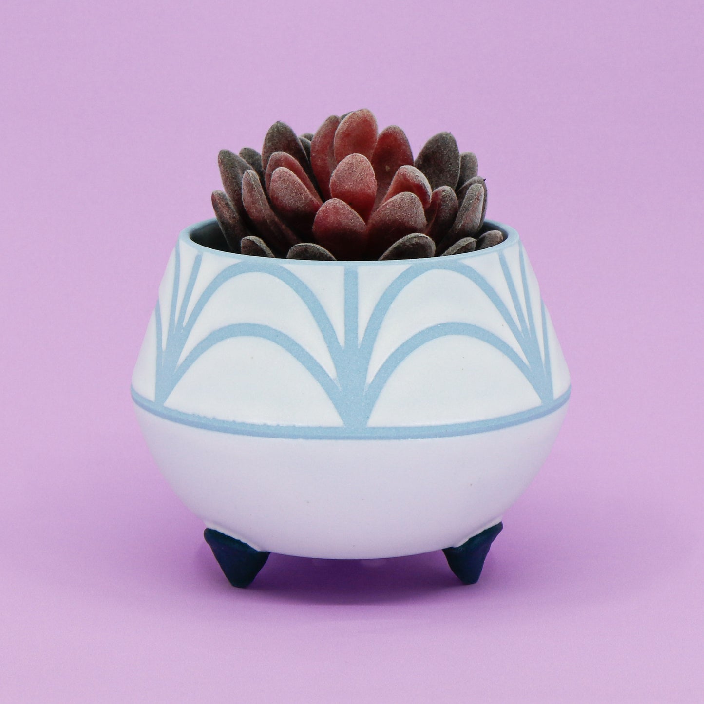 Blueberry Cloud Footed Planter