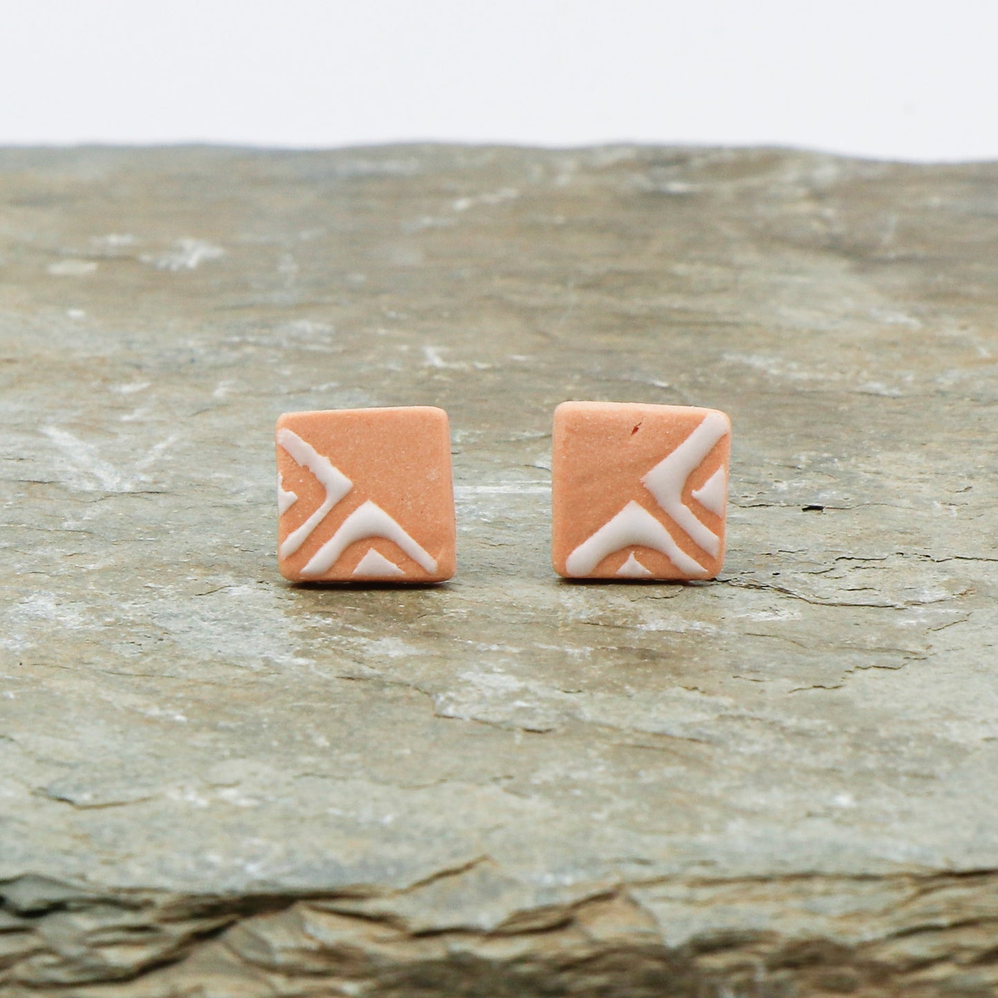 Orange Creamsicle Stud Earring