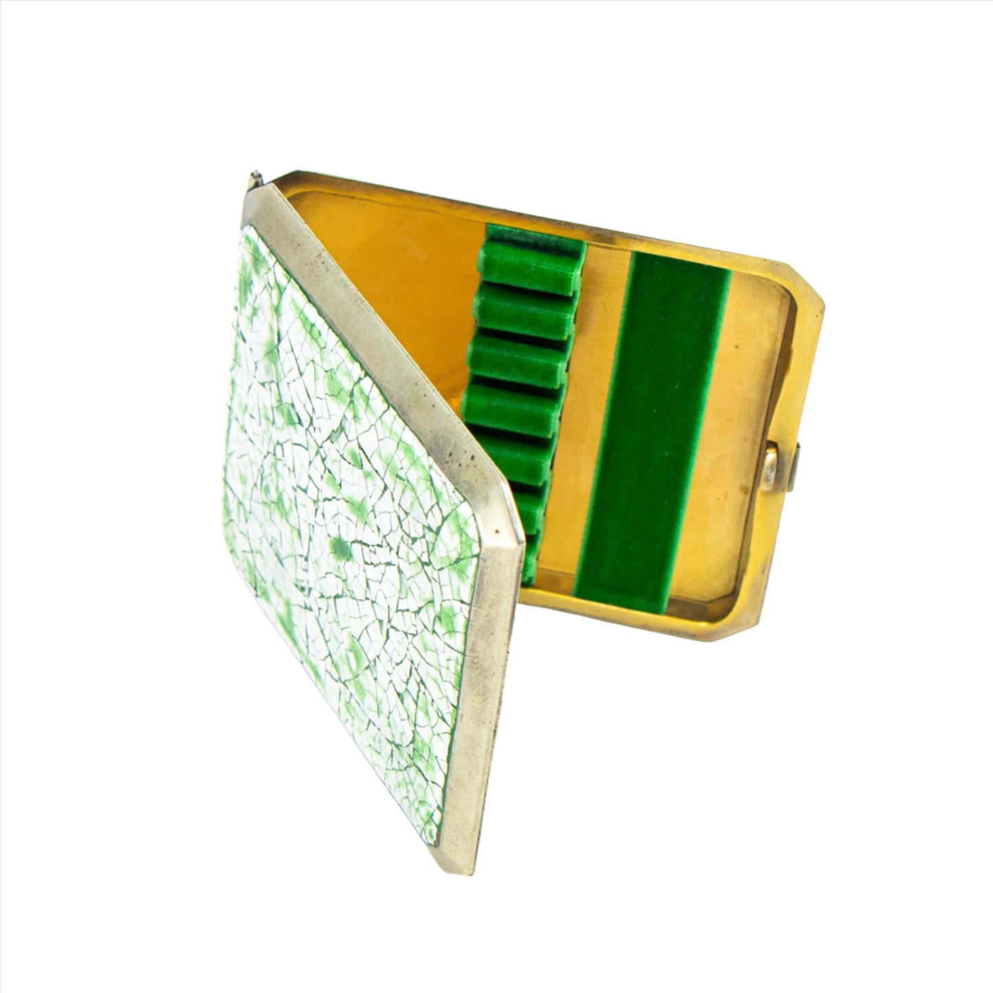 Green Crackle Enamel Oboe Reed Case