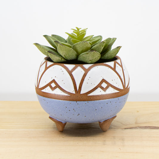 3" Periwinkle Footed Planter