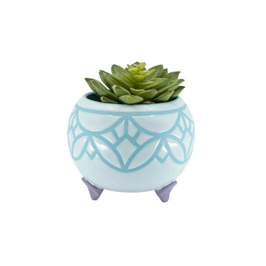 Blueberry Cloud Footed Planter