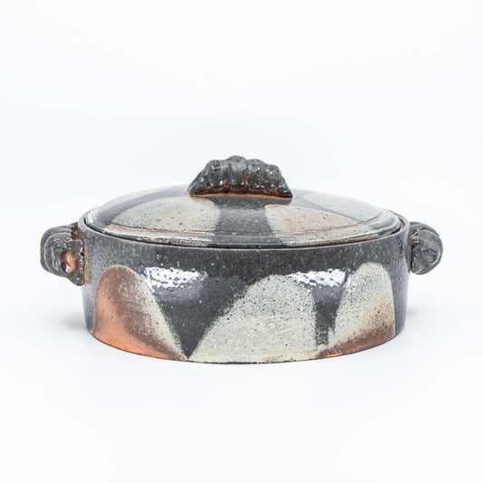 Soda-Fired Lidded Oval Dish *Second*