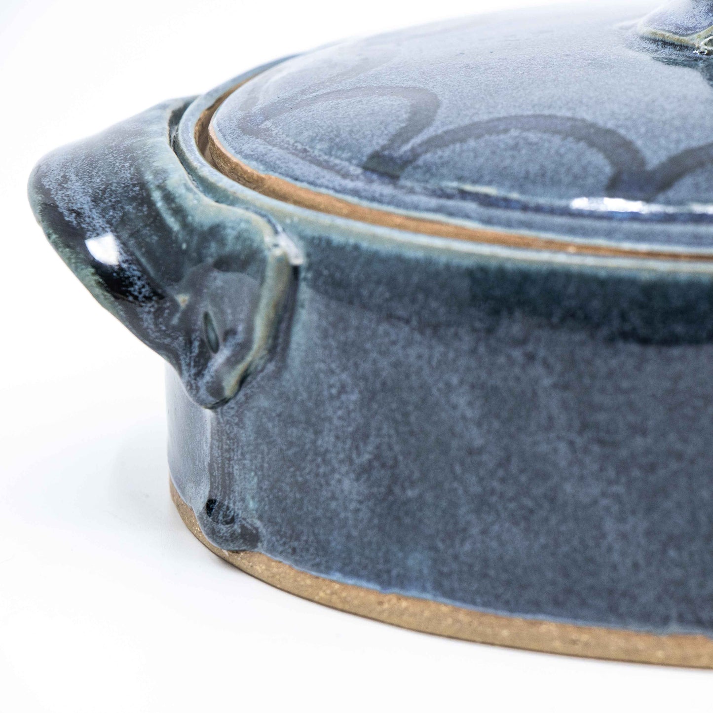 Blue Lidded Oval Dish *Second*
