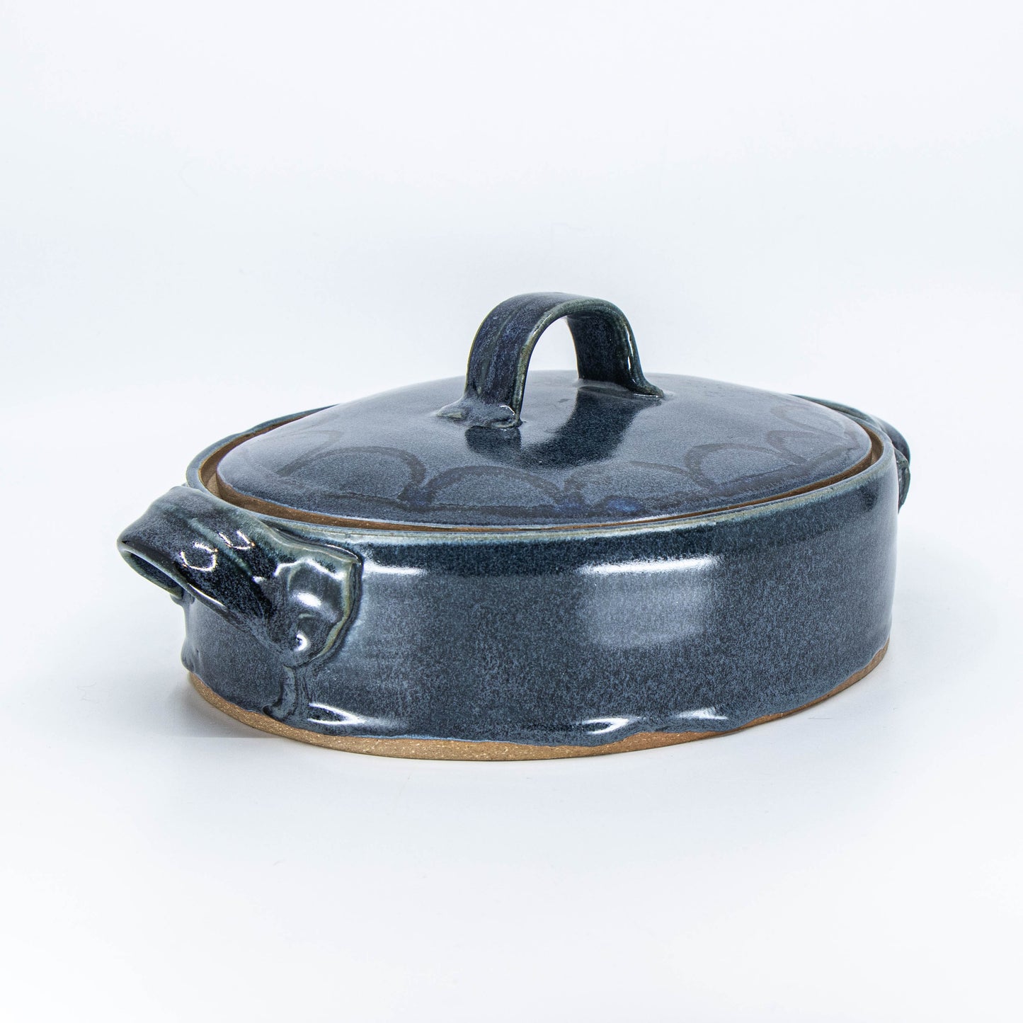Blue Lidded Oval Dish *Second*
