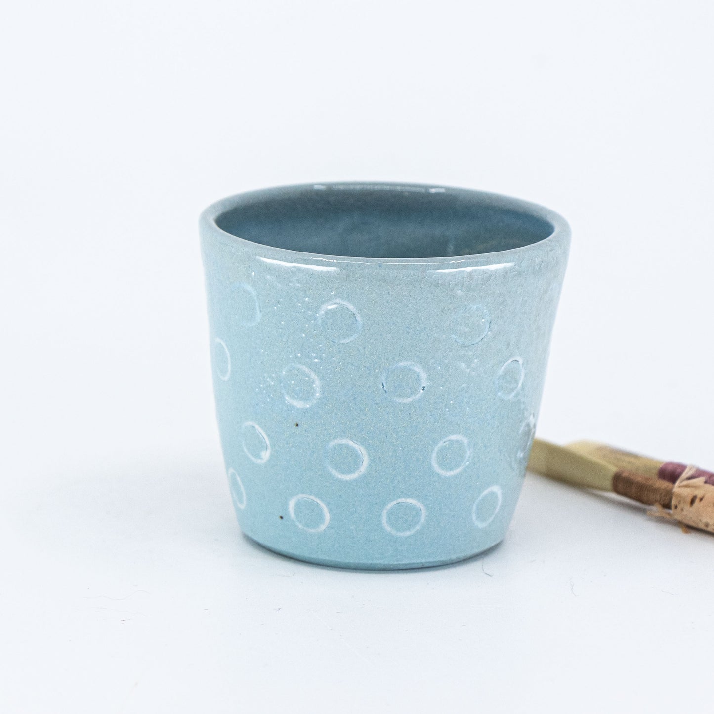Blue and White Polka Dot Reed Soaker
