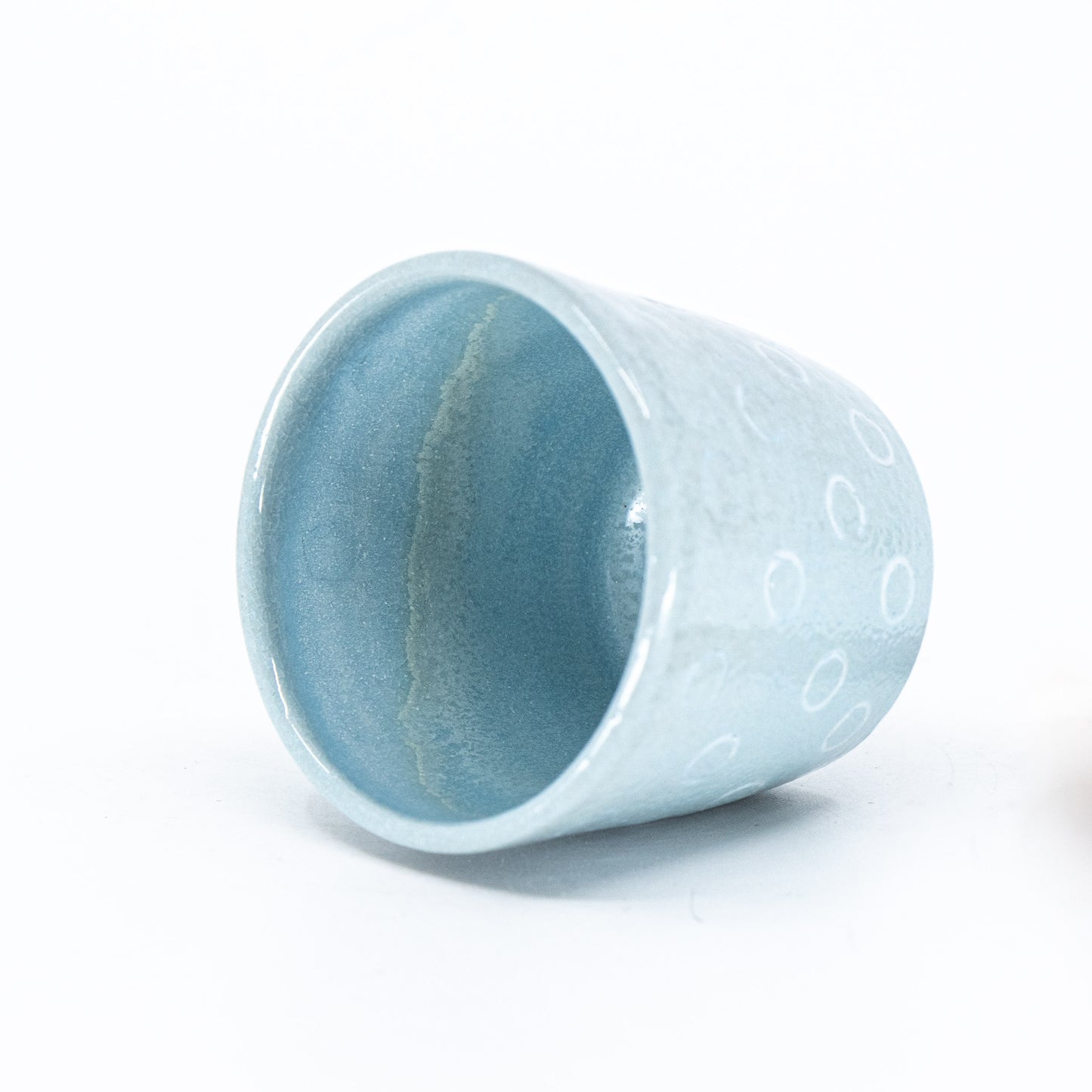 Blue and White Polka Dot Reed Soaker