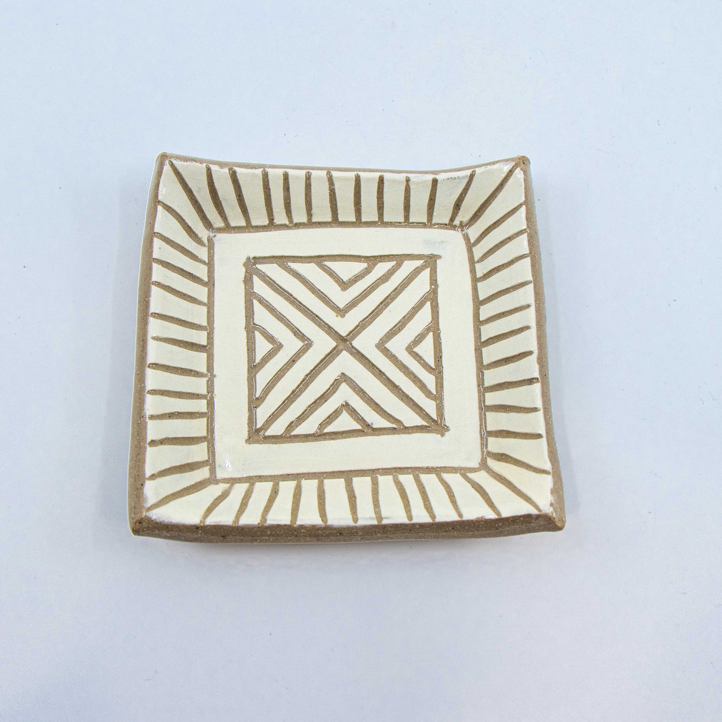 White Sgraffito Dish *Second*