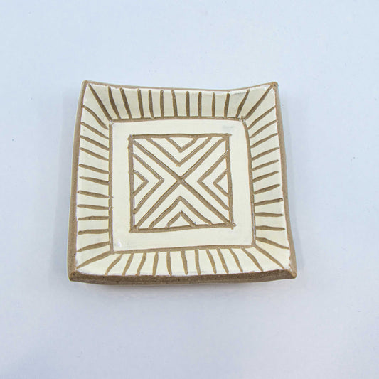 White Sgraffito Dish *Second*
